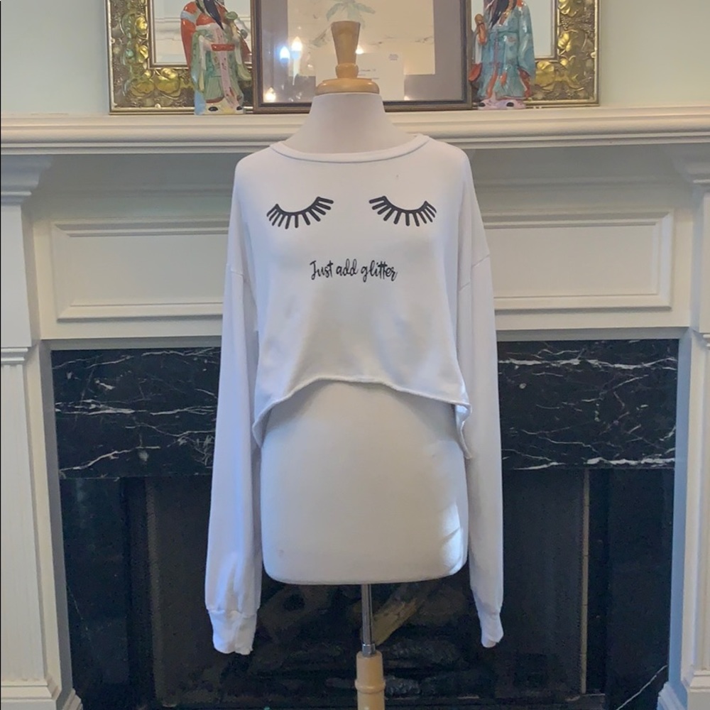 Rock Rose Couture cut off sweat shirt!